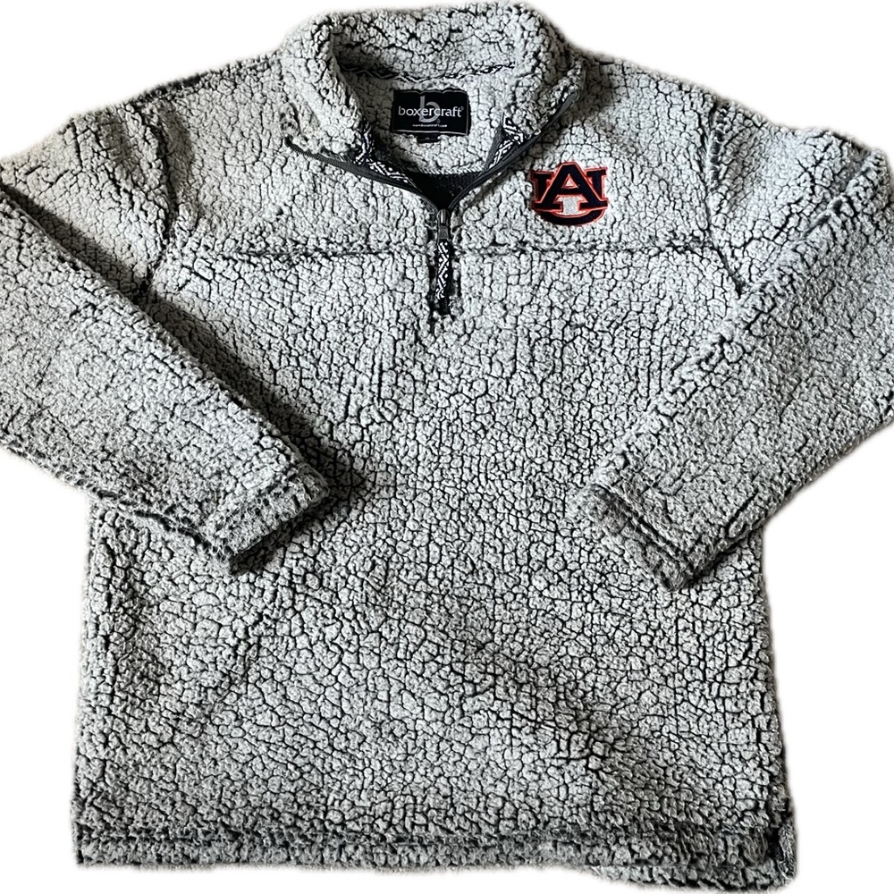Boxercraft Women’s Gray Fleece 3/4 Zip Sherpa Sweatshirt